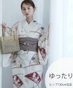 utatane utatane 浴衣3点セット クリームに露芝紋の古典花 3Lサイズ ウタタネ 着物・浴衣・和装小物 浴衣 ホワイト【送料無料】
