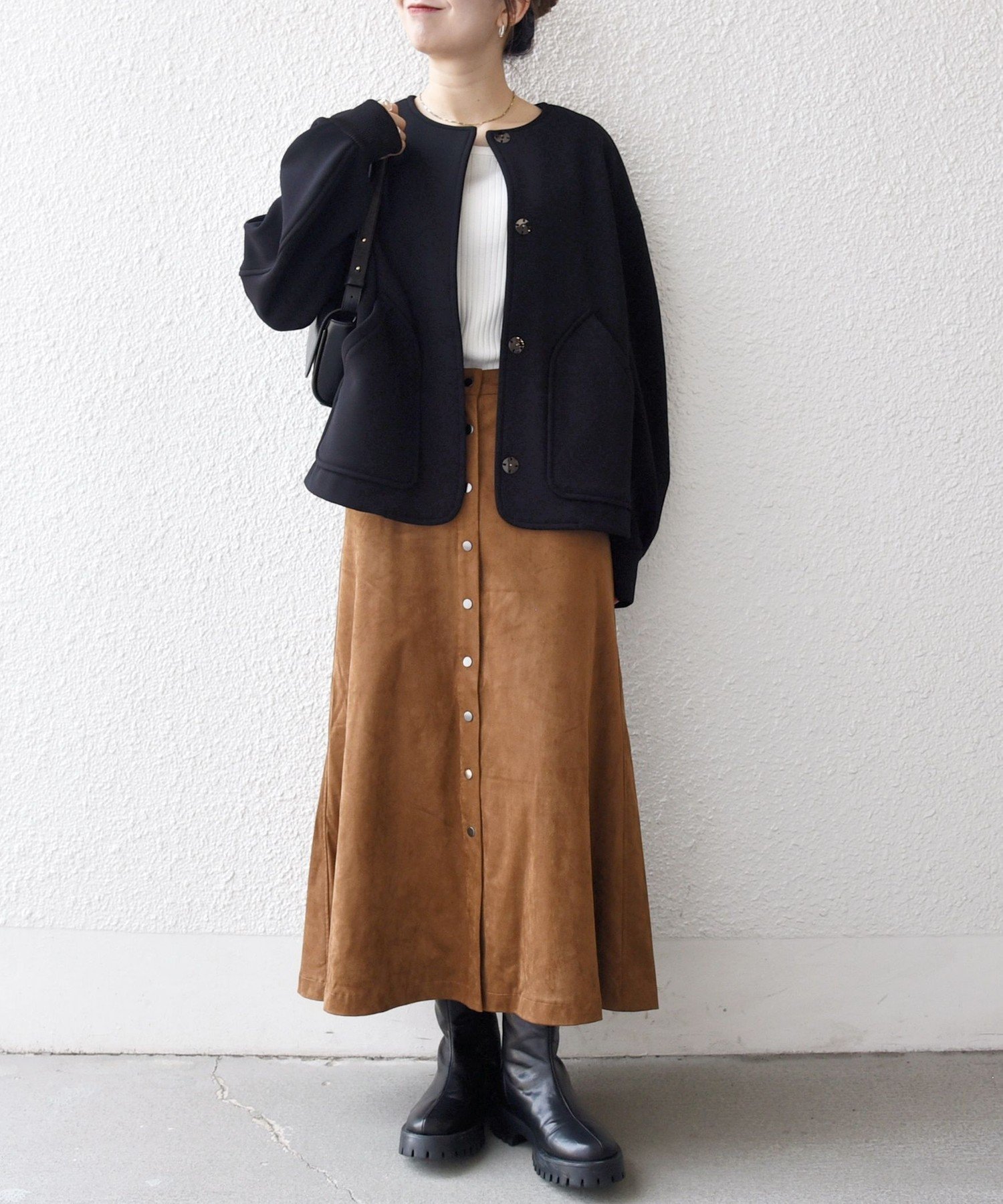 【SALE／45%OFF】SHIPS any SHIPS any:＜洗濯機可能＞ダンボール ノーカラー コンパクト ブルゾン シップス ジャケット・アウター ブルゾン・ジャンパー グリーン ブラック【送料無料】