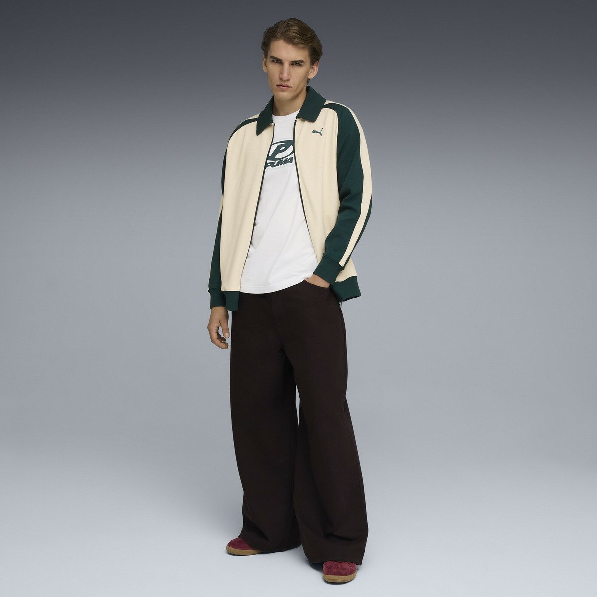 【SALE／30%OFF】PUMA ユニセックス T7 リラックスド ウィング カーラー ジャガード トラック ジャケット プーマ ジャケット・アウター その他のジャケット・アウター【送料無料】