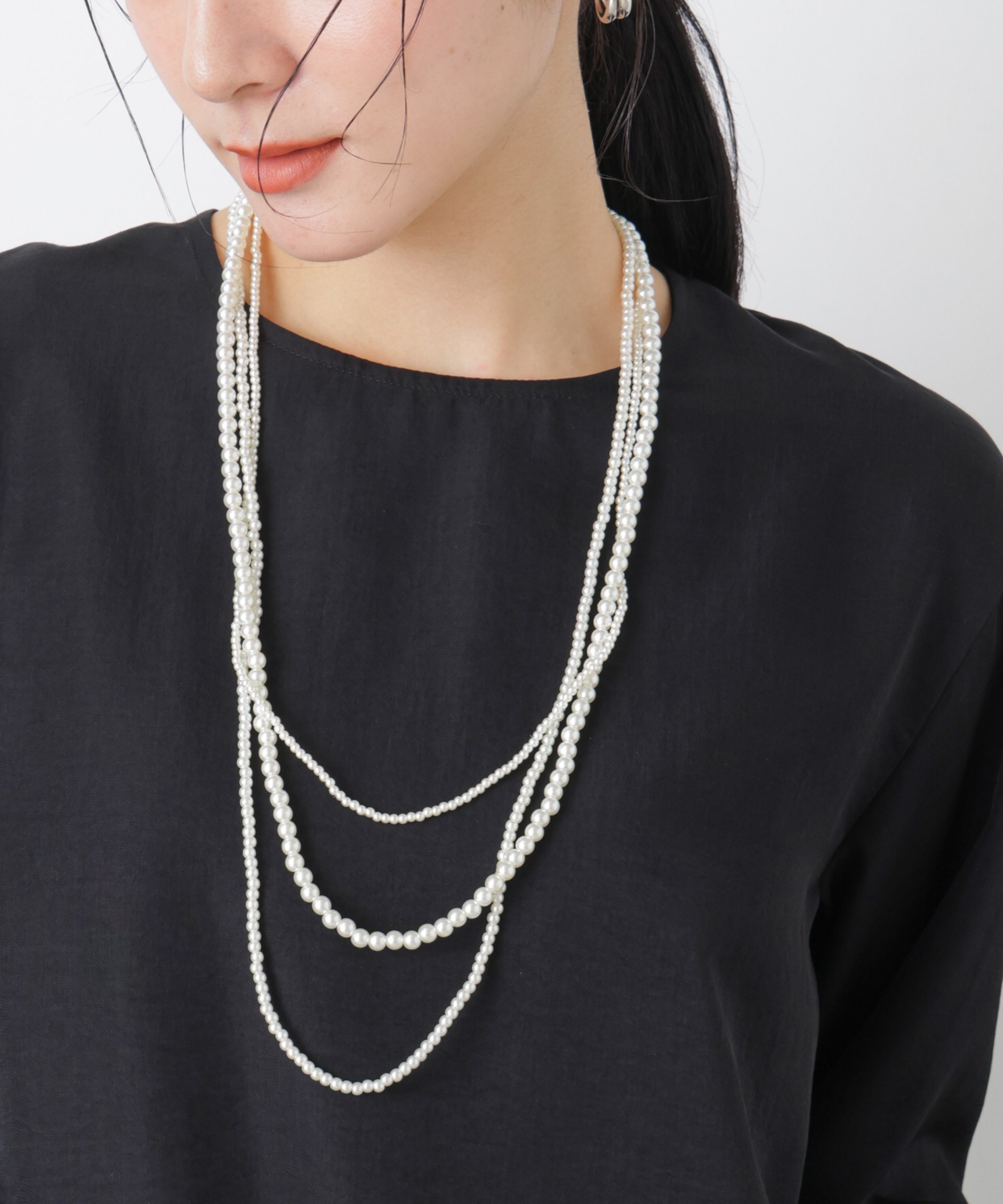 【SALE／30%OFF】NANO universe フェイクパールマルチウェイ3連ネックレス ナノユニバース アクセサリー・腕時計 ネックレス【送料無料】 stylife-15494346 Rakuten Fashion パッケージ画像