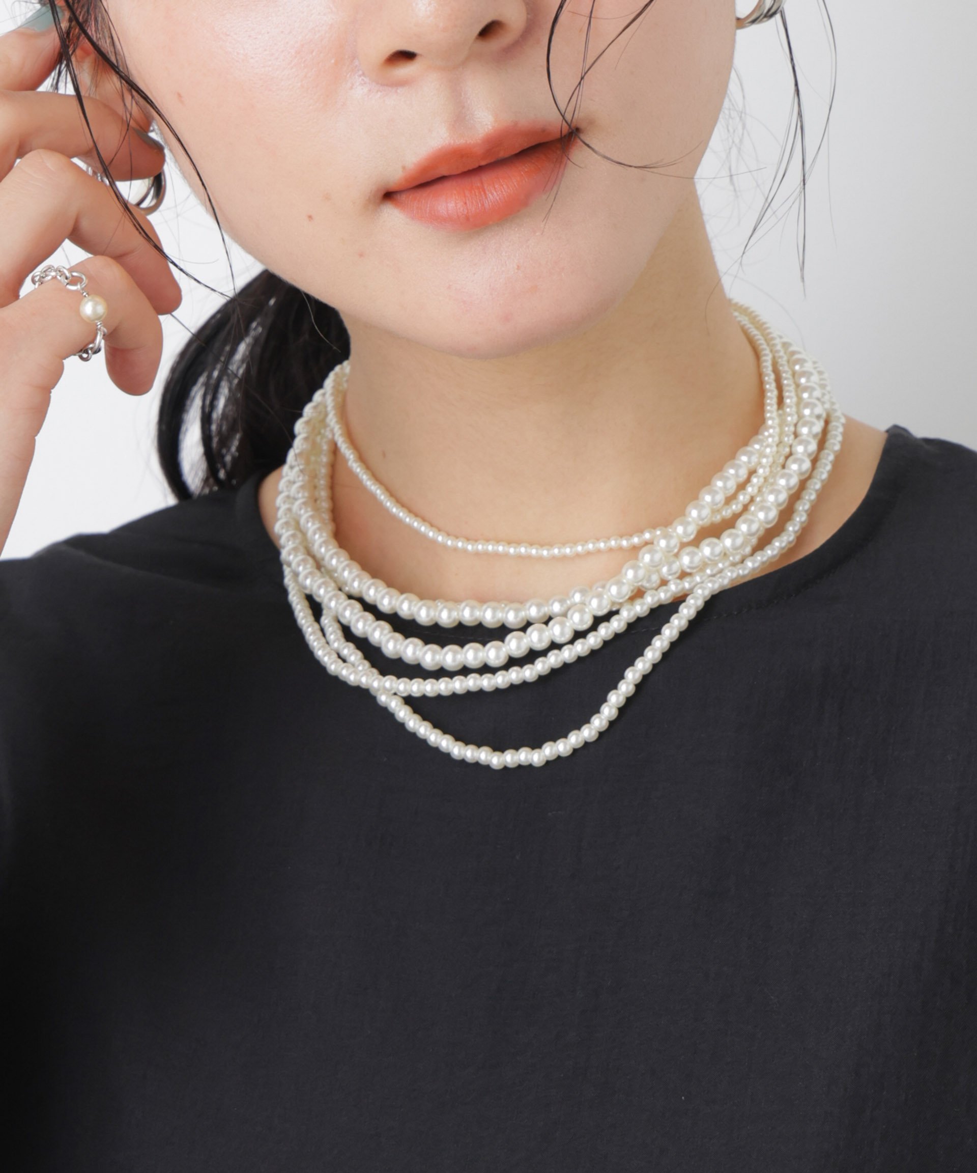 【SALE／30%OFF】NANO universe フェイクパールマルチウェイ3連ネックレス ナノユニバース アクセサリー・腕時計 ネックレス【送料無料】 stylife-15494346 Rakuten Fashion サンプル画像2
