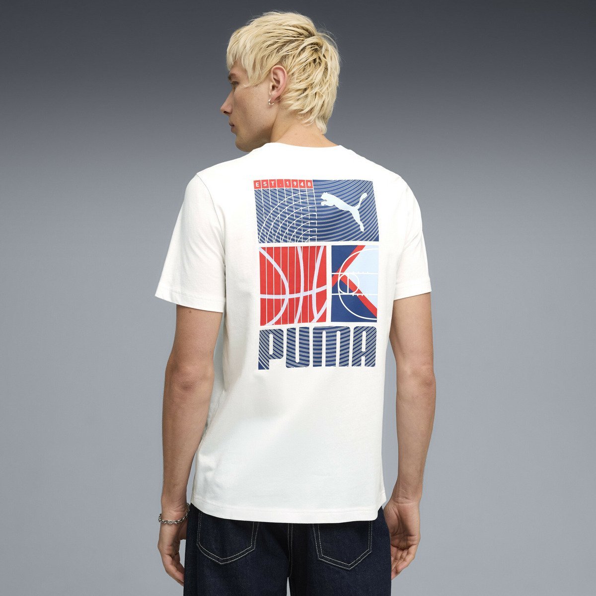 メンズ グラフィック スポーツ 半袖 Tシャツ GRAPHIC Tee プーマ トップス カットソー・Tシャツ ホワイト