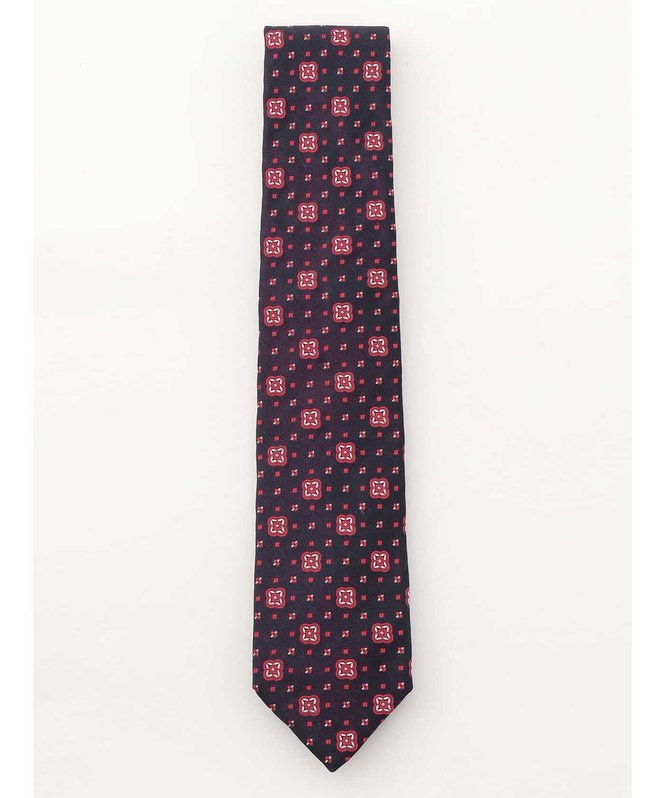 Aquascutum MEN フラワーモチーフ アクアスキュータム スーツ・フォーマル ネクタイ・蝶ネクタイ レッド【送料無料】
