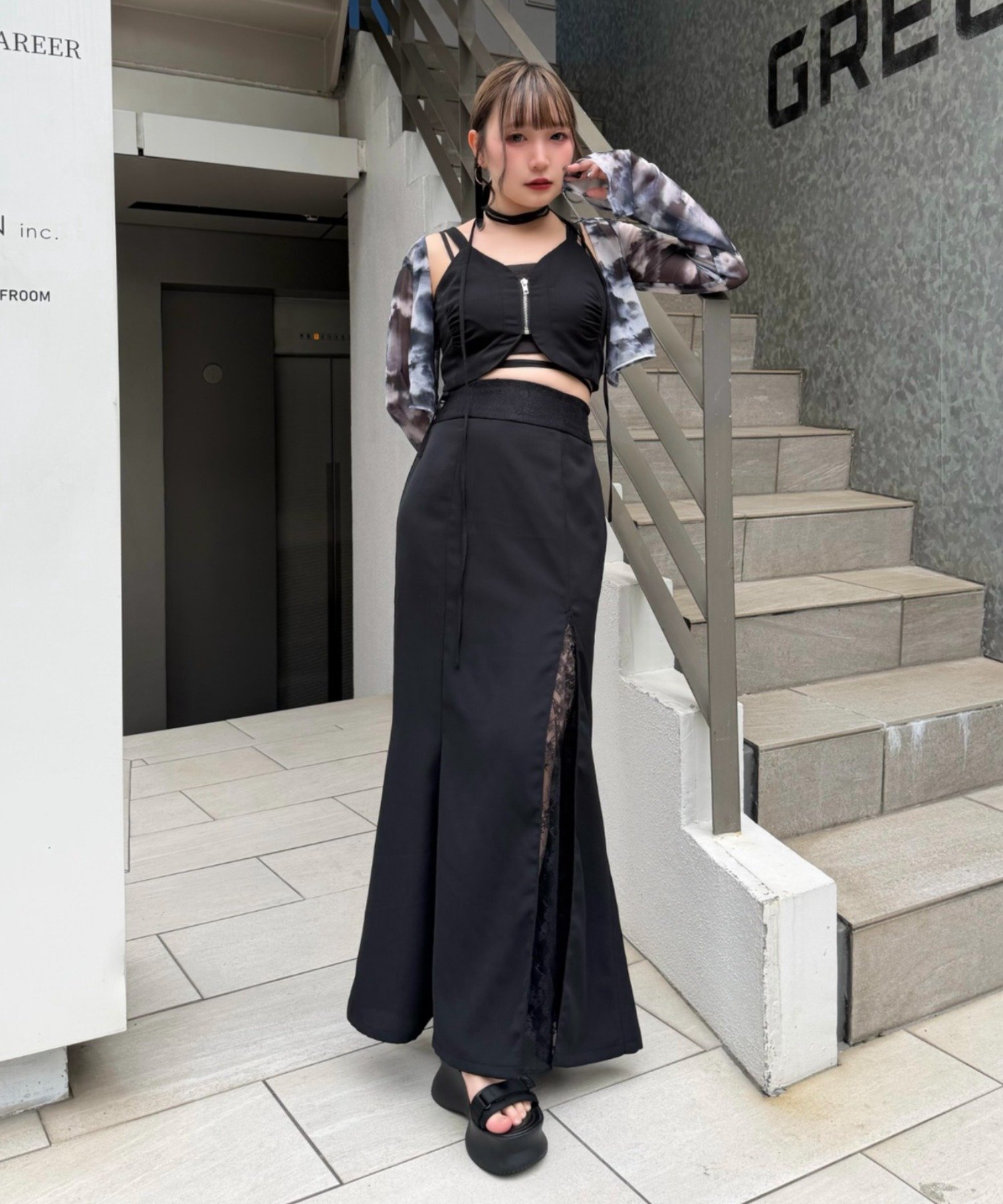 RMAF SETビスチェ+マーメイドスカート リマインドミーアンドフォーエバー トップス シャツ・ブラウス ブラック