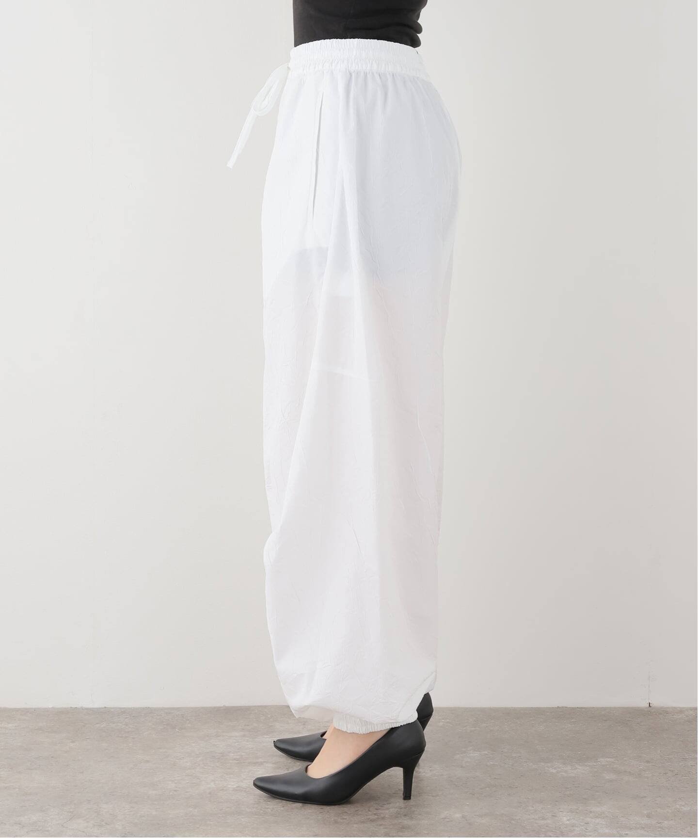 JOURNAL STANDARD L'ESSAGE ROHE/ローエ Volume crushed cotton trousers パンツ ジャーナルスタンダード レサージュ パンツ その他のパンツ ホワイト