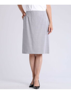 INED L size 《大きいサイズ》ストレッチタイトスカート《INEDinternational》《BottoGiuseppe》 イネド エルサイズ スカート タイトスカート ネイビー【送料無料】