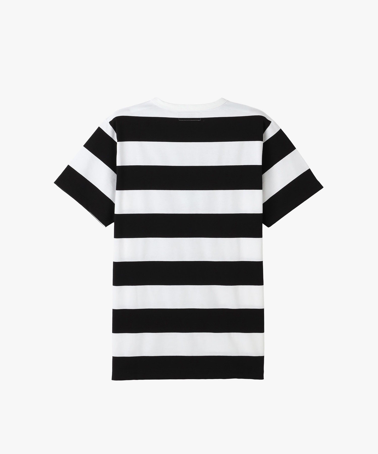 agnes b. HOMME メンズ 太ボーダー コットン 半袖 Tシャツ "Coulos" アニエスベー トップス カットソー・Tシャツ ブラック【送料無料】