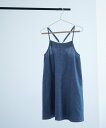 【SALE／20%OFF】ROPE' PICNIC 【KIDS】バックリボンデニムジャンパースカート ロペピクニック ワンピース・ドレス ジャンパースカート ネイビー ブルー