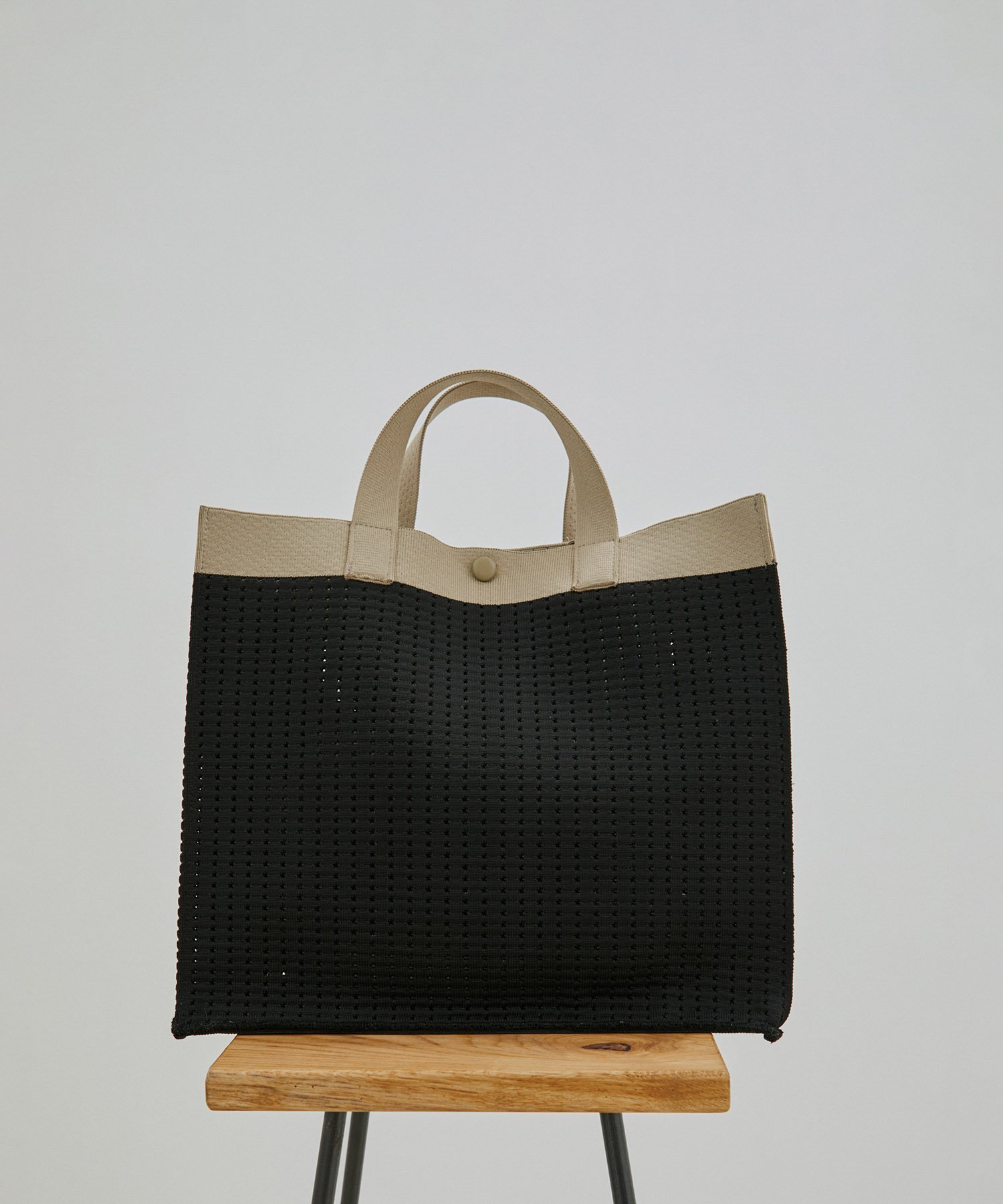 SALON adam et rope' ジャガード配色2WAYトート サロン アダム エ ロペ バッグ トートバッグ ブラック グリーン カーキグリーン【送料無料】