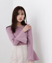 【SALE／20 OFF】PROPORTION BODY DRESSING フレアスリーブニット プロポーションボディドレッシング トップス ニット ピンク グレー ホワイト【送料無料】