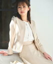 【SALE/30%OFF】ANY SIS S 【低身長企画】ライトドビー ジャケット エニィスィス ジャケット・アウター ノーカラージャケット ベージュ ネイビー【送料無料】