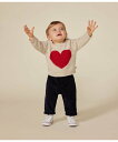 【SALE/10%OFF】PETIT BATEAU ウール&コットンニットプルオーバー プチバトー トップス ニット ホワイト【送料無料】