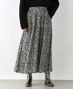 【SALE/50%OFF】LEPSIM 花柄フレアスカート レプシィム スカート ロング・マキシスカート ブラウン ブラック