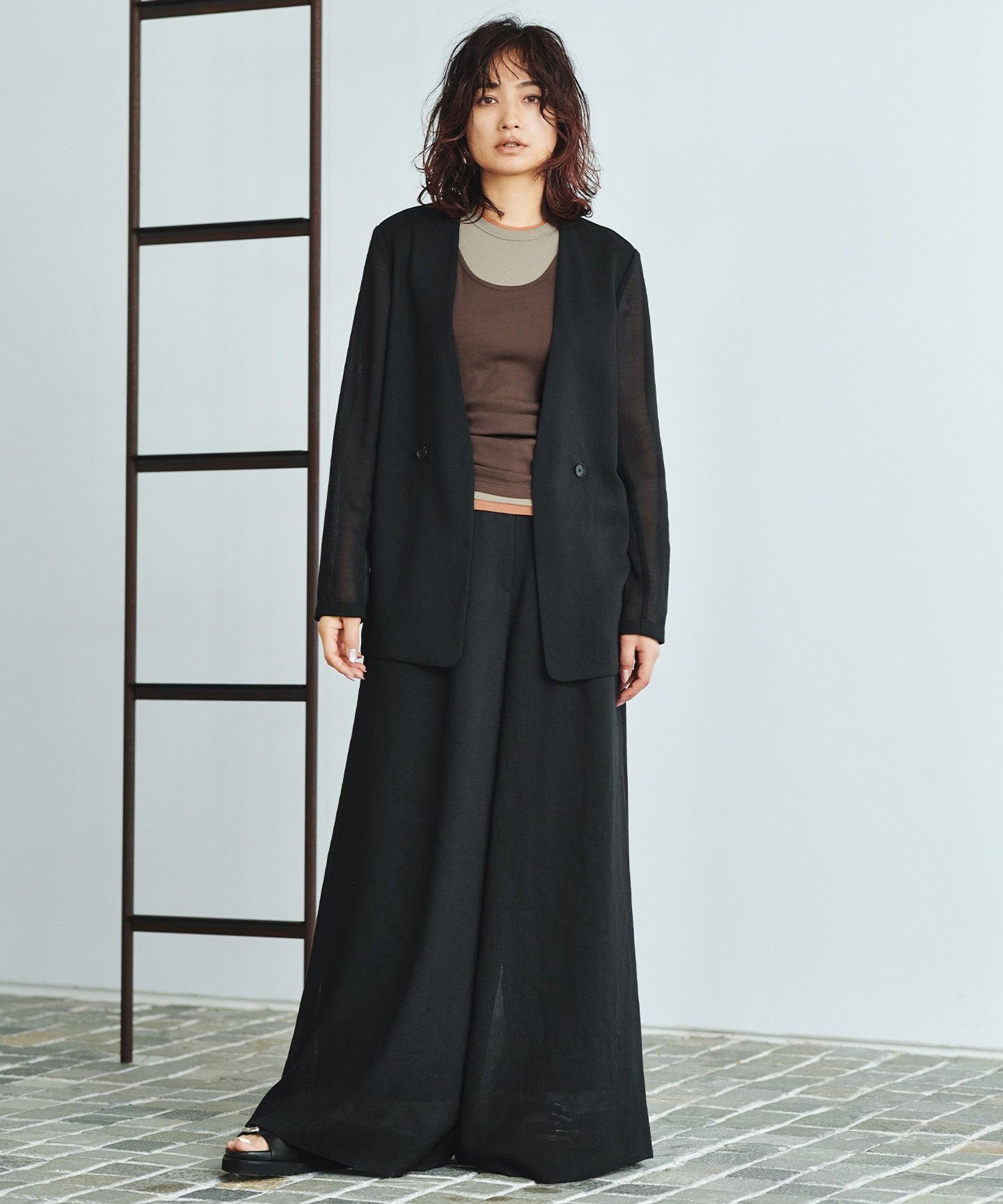 ICB 【洗える】レイヤードタンク アイシービー トップス ノースリーブ・タンクトップ グリーン