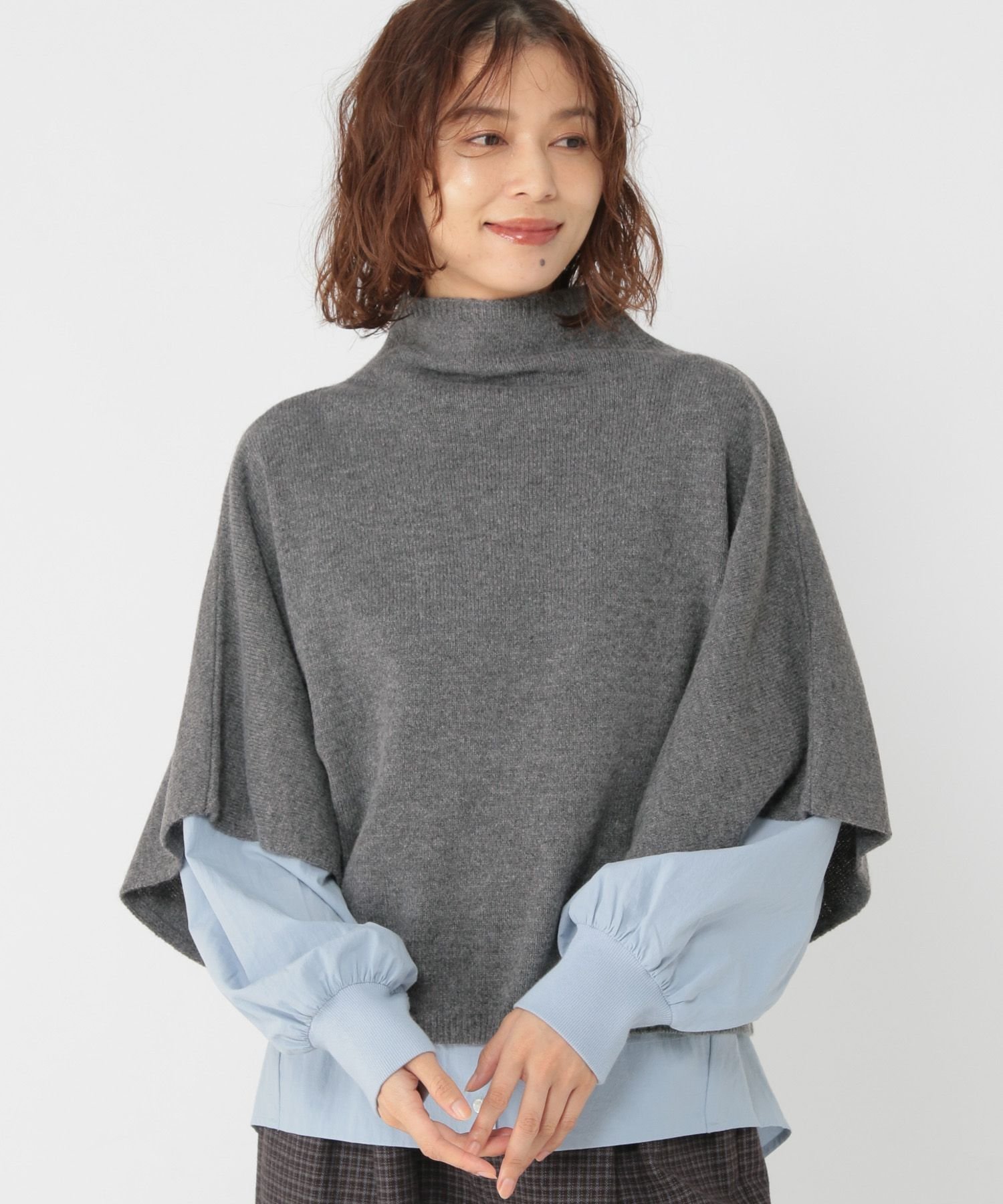 studio CLIP 7ゲージハーフスリーブベスト スタディオクリップ トップス ベスト・ジレ ブラウン グレー..