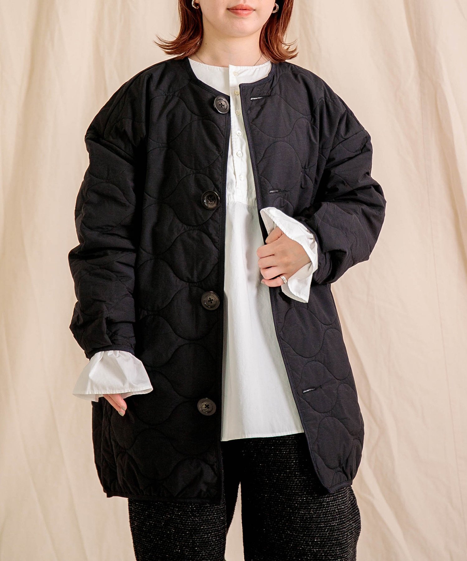 Brocante NCポプリン(中綿) キルトココンコート ドミンゴ ジャケット・アウター ダウンジャケット・ダ..