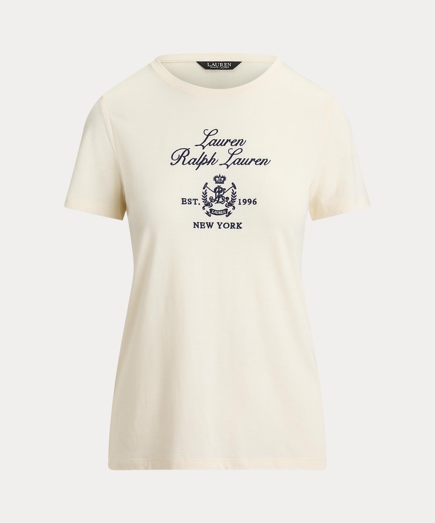 エンブロイダリークレスト ジャージー Tシャツ ラルフローレン トップス カットソー・Tシャツ ベージュ
