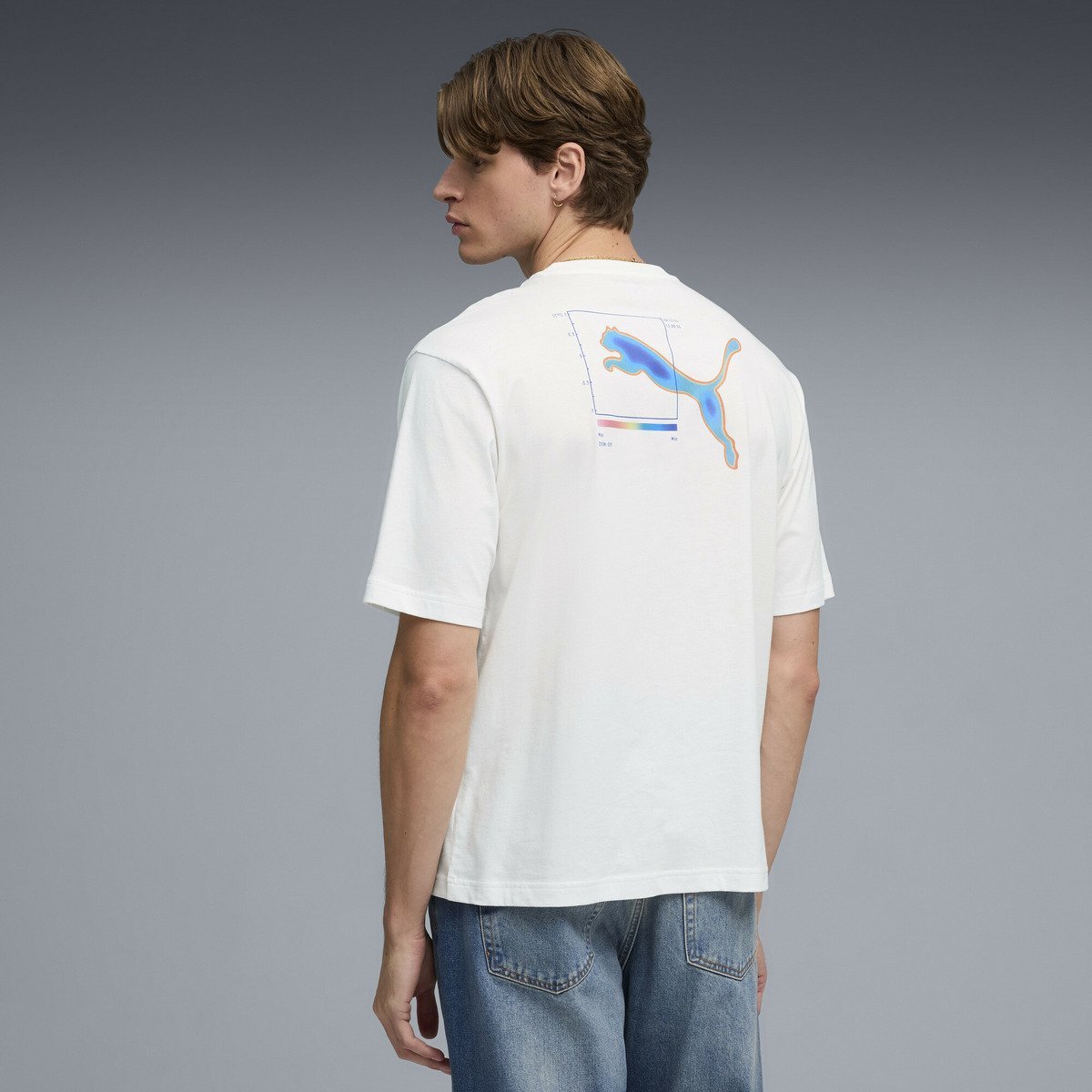 メンズ グラフィック バック 半袖 Tシャツ GRAPHIC Tee プーマ トップス カットソー・Tシャツ ホワイト