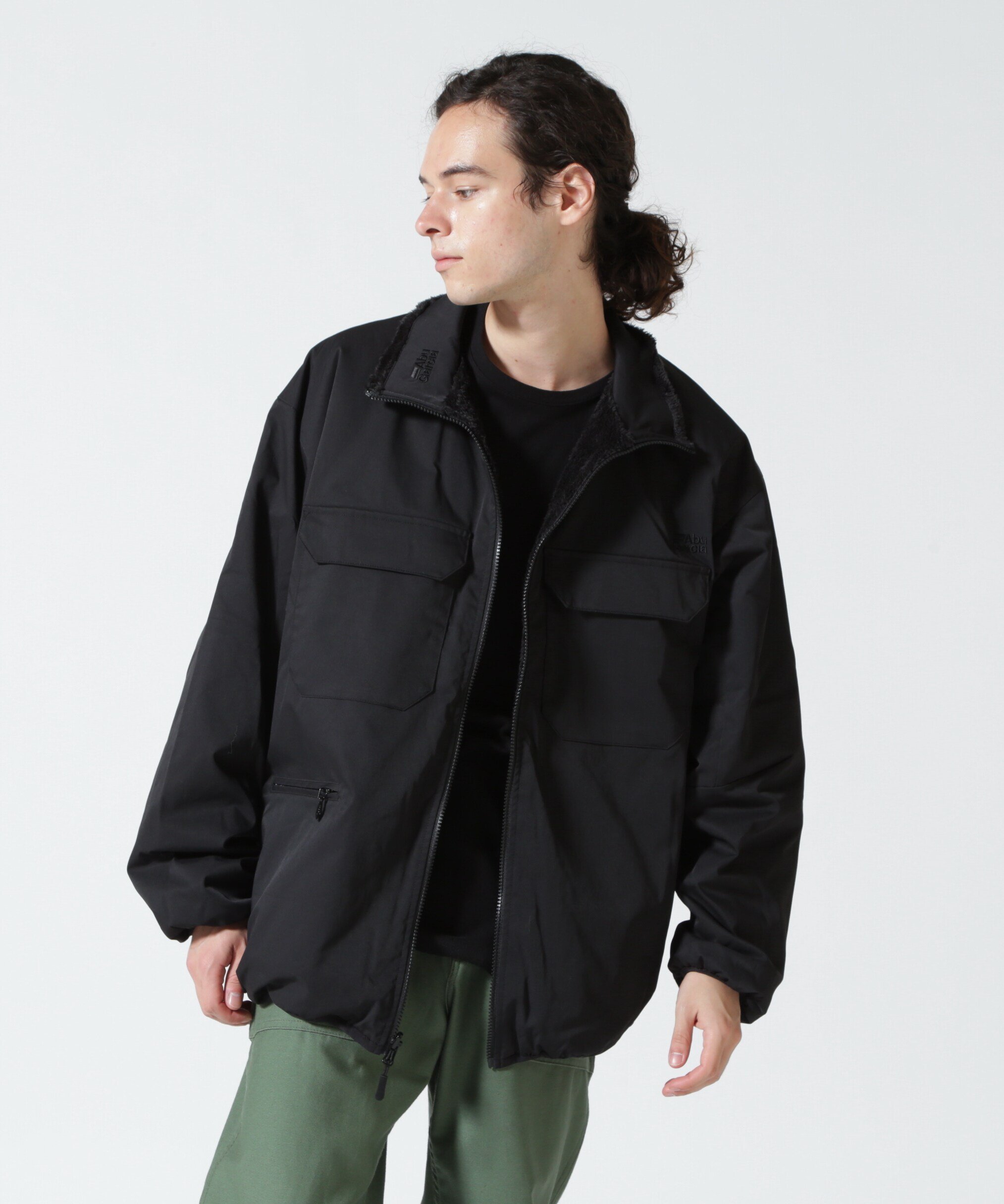 【SALE／50%OFF】BEAVER ABU GARCIA/アブガルシア REVERSIBLE MIL TRUCK JACKET リバーシブルミルトラックジャケット ビーバー ジャケット・アウター ブルゾン・ジャンパー ブラック グリーン【送料無料】