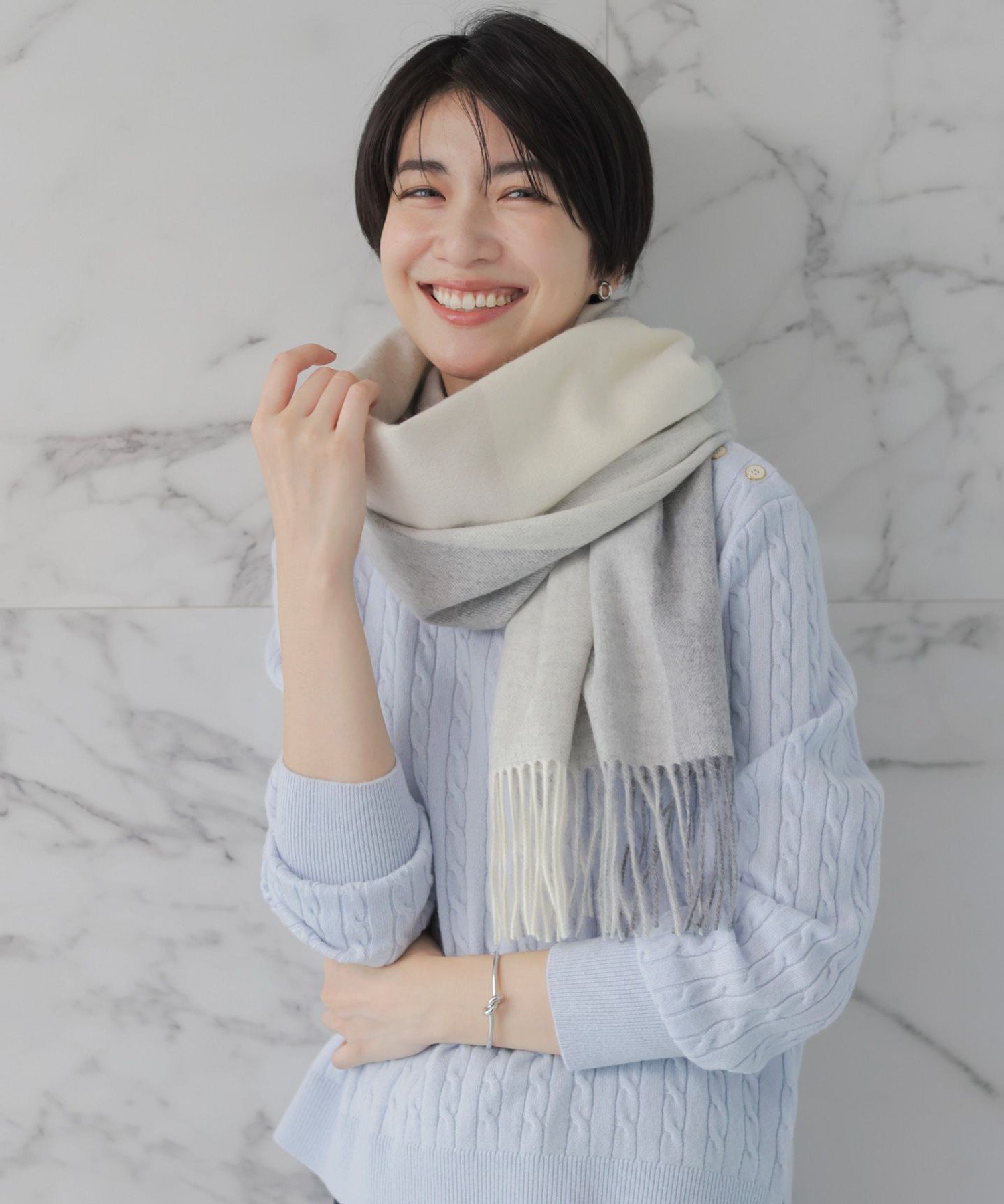 【SALE/30%OFF】J.PRESS カシミヤチェック マフラー ジェイプレス ファッション雑貨 マフラー・ストール・ネックウォーマー イエロー グリーン グレー オレンジ ブルー【送料無料】