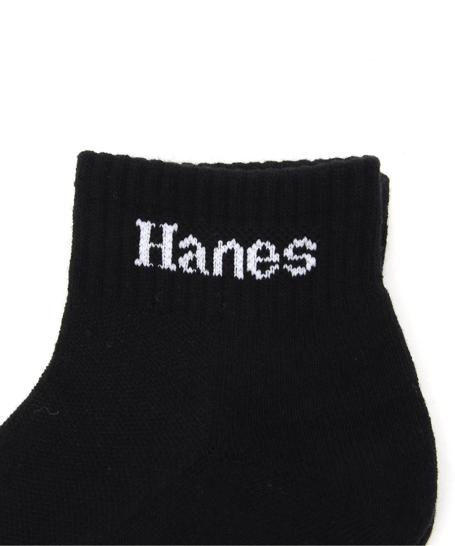 Hanes/(M)MOVES ショートレングス 3Pソックス ジーンズメイト 靴下・レッグウェア 靴下 ホワイト ブラック
