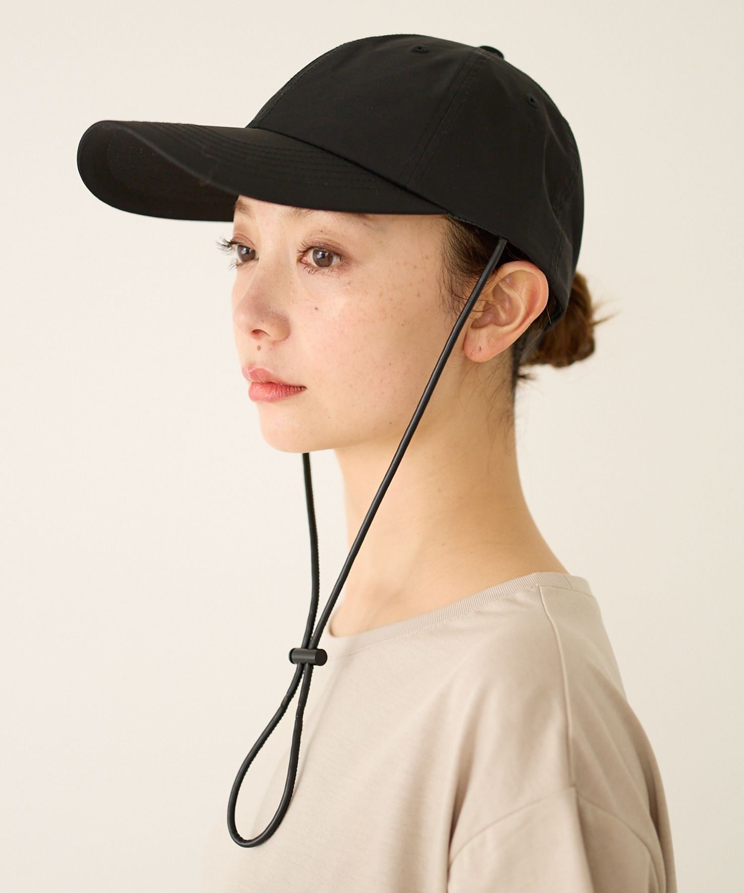 【SALE／40%OFF】BAYFLOW 紐付き遮熱キャップ ベイフロー 帽子 キャップ ベージュ ブラック