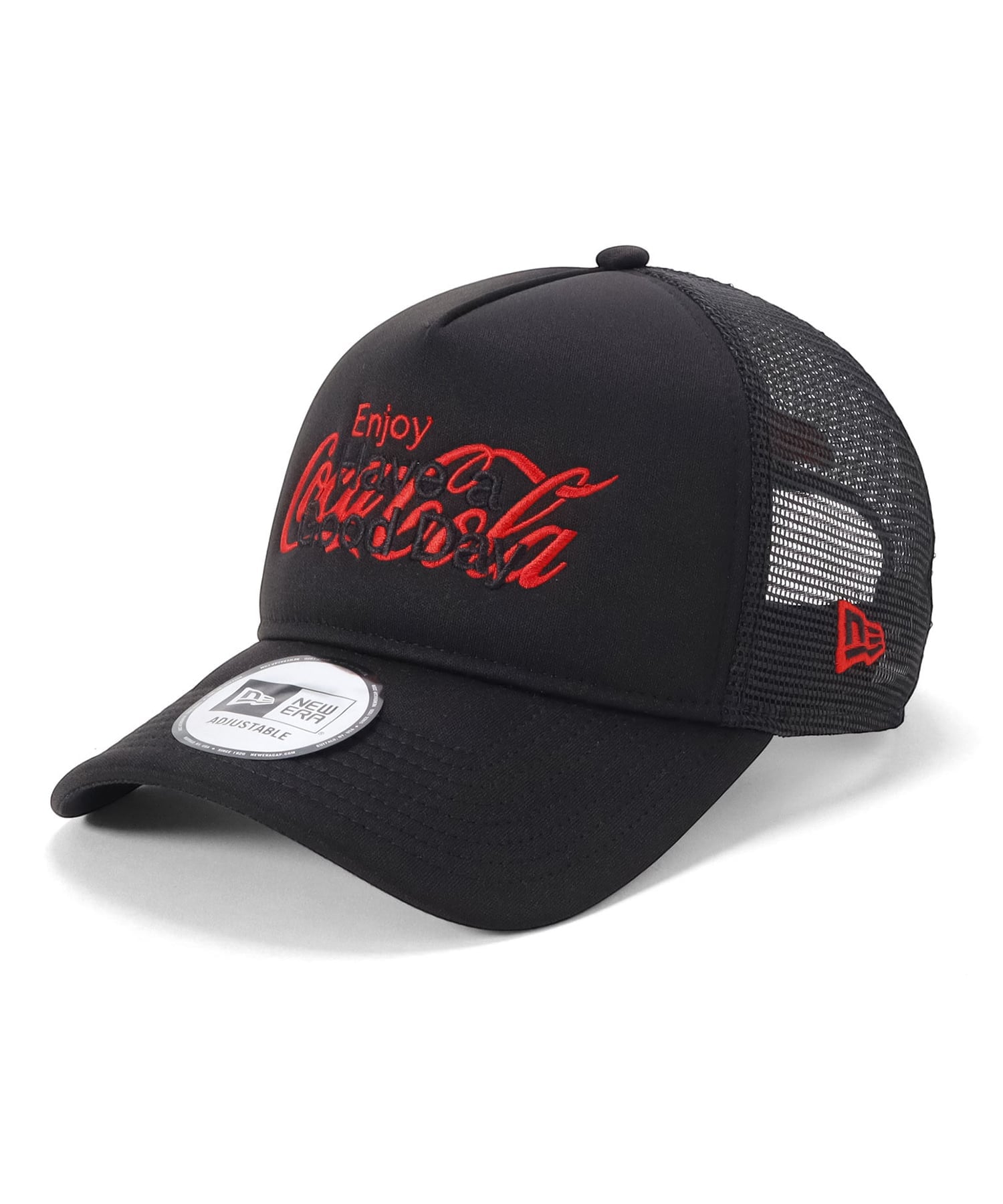 ニューエラ メッシュキャップ 9FORTY-A コカコーラ オンスポッツ 帽子 キャップ ブラック