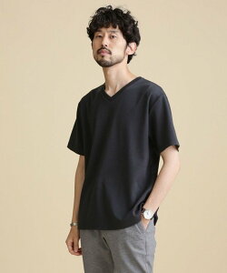 LB．04 LB.04/バイオポンチVネックTシャツ ナノユニバース カットソー Tシャツ ブラック グレー ホワイト【送料無料】