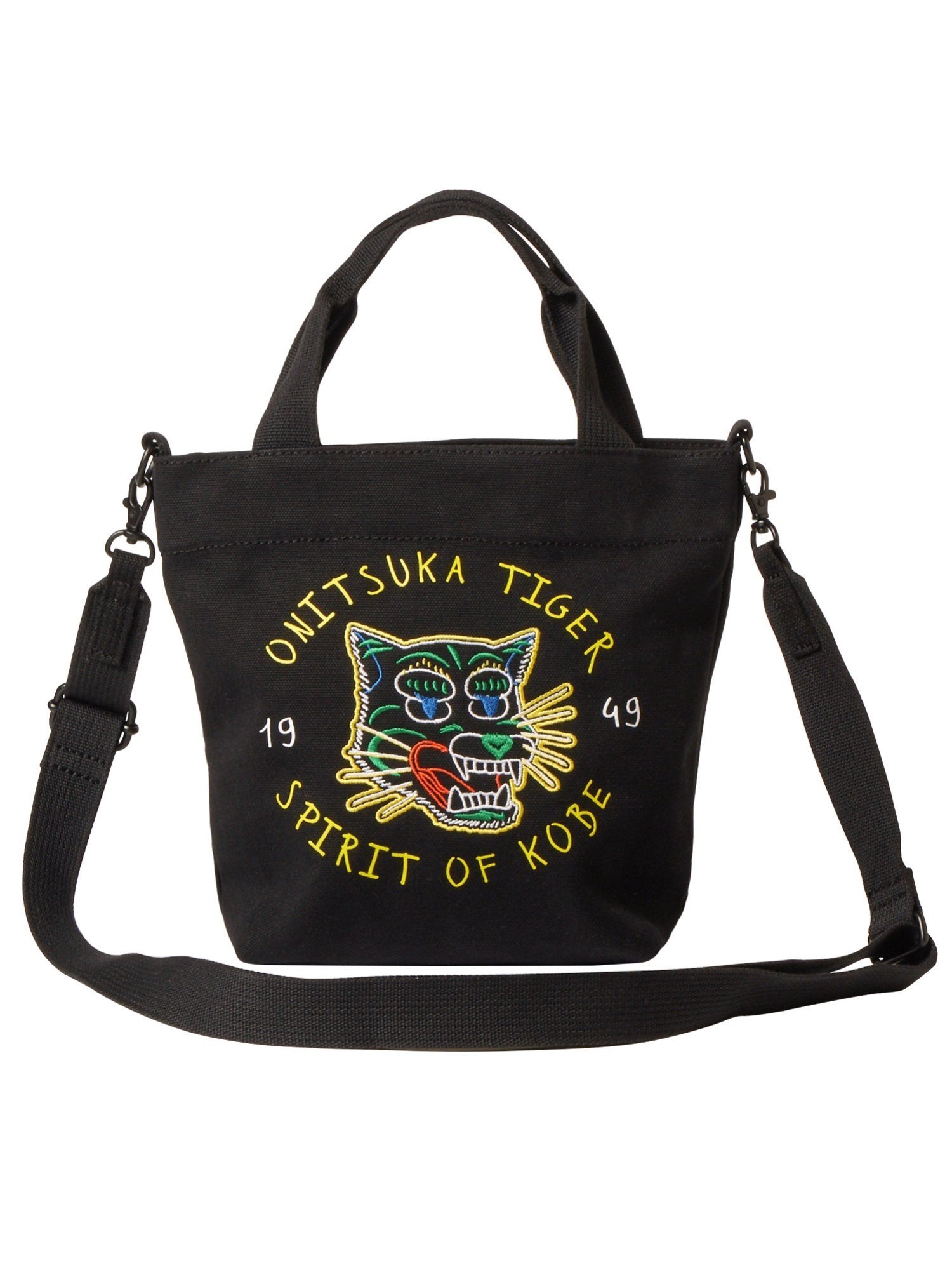 Onitsuka Tiger (U)【公式ショップ】SMALL CANVAS BAG オニツカタイガー バッグ トートバッグ ホワイト ブラック【送料無料】のサムネイル