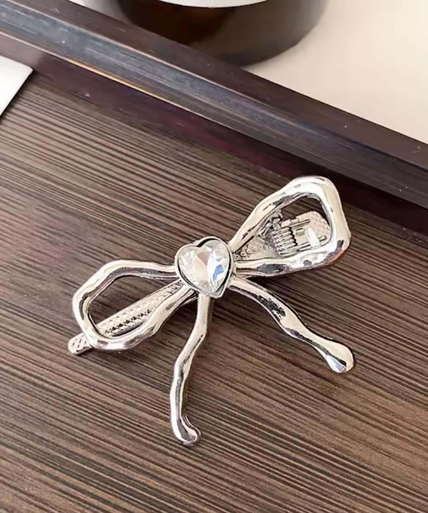 FReePLACe FReePLACe/(W)メタルリボンヘアクリップ ミニョントレフル ルームヨンマルサンセレクティッド ヘアアクセサリー バレッタ・ヘアクリップ・ヘアピン シルバー ゴールド