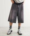 【SALE/40%OFF】tk.TAKEO KIKUCHI デニムバギーショーツ ティーケータケオキクチ パンツ ジーンズ・デニムパンツ ブルー ブラック【送料無料】