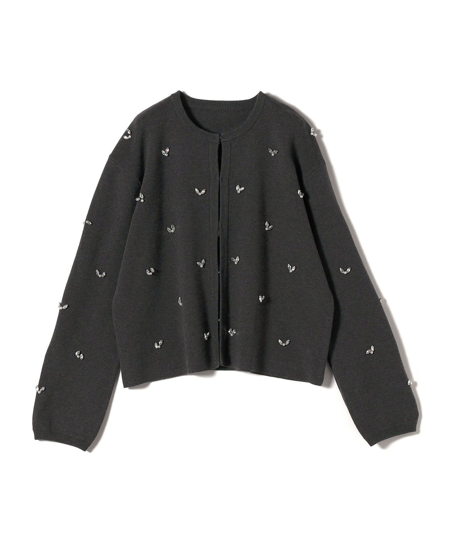 SHIPS Colors SHIPS Colors:＜手洗い可能＞ビジュー ノーカラー カーディガン◇ シップス トップス カーディガン ブラック【送料無料】のサムネイル