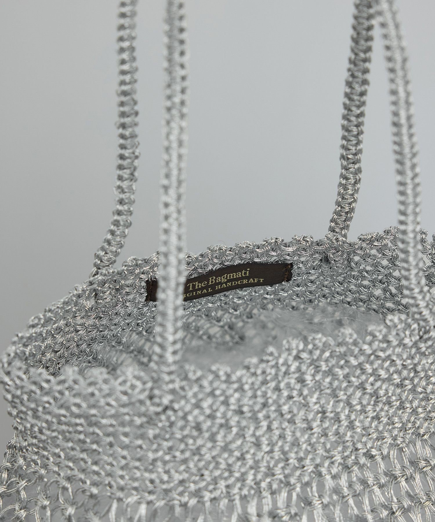 SALON adam et rope' 【The Bagmati(バグマティ)】メッシュショルダー サロン アダム エ ロペ バッグ トートバッグ シルバー【送料無料】