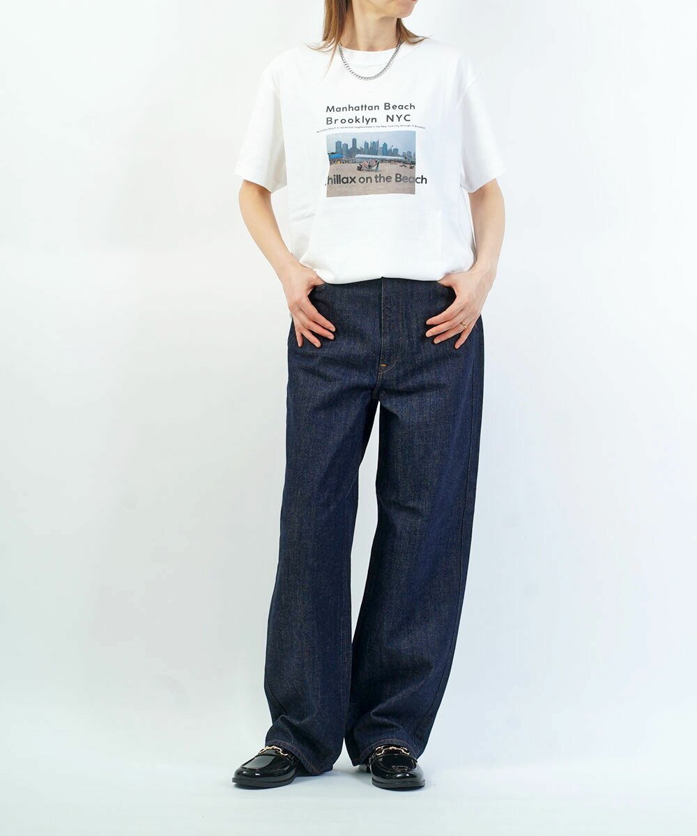 ANGE IN DISGUISE アンジインディスガイズ Manhattan Beach Brooklyn NYC ブルーコムブルー トップス カットソー・Tシャツ ホワイト