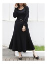 dazzlin ニットマキシキリカエワンピース ダズリン ワンピース ニットワンピース ブラック ホワイト レッド ベージュ【送料無料】