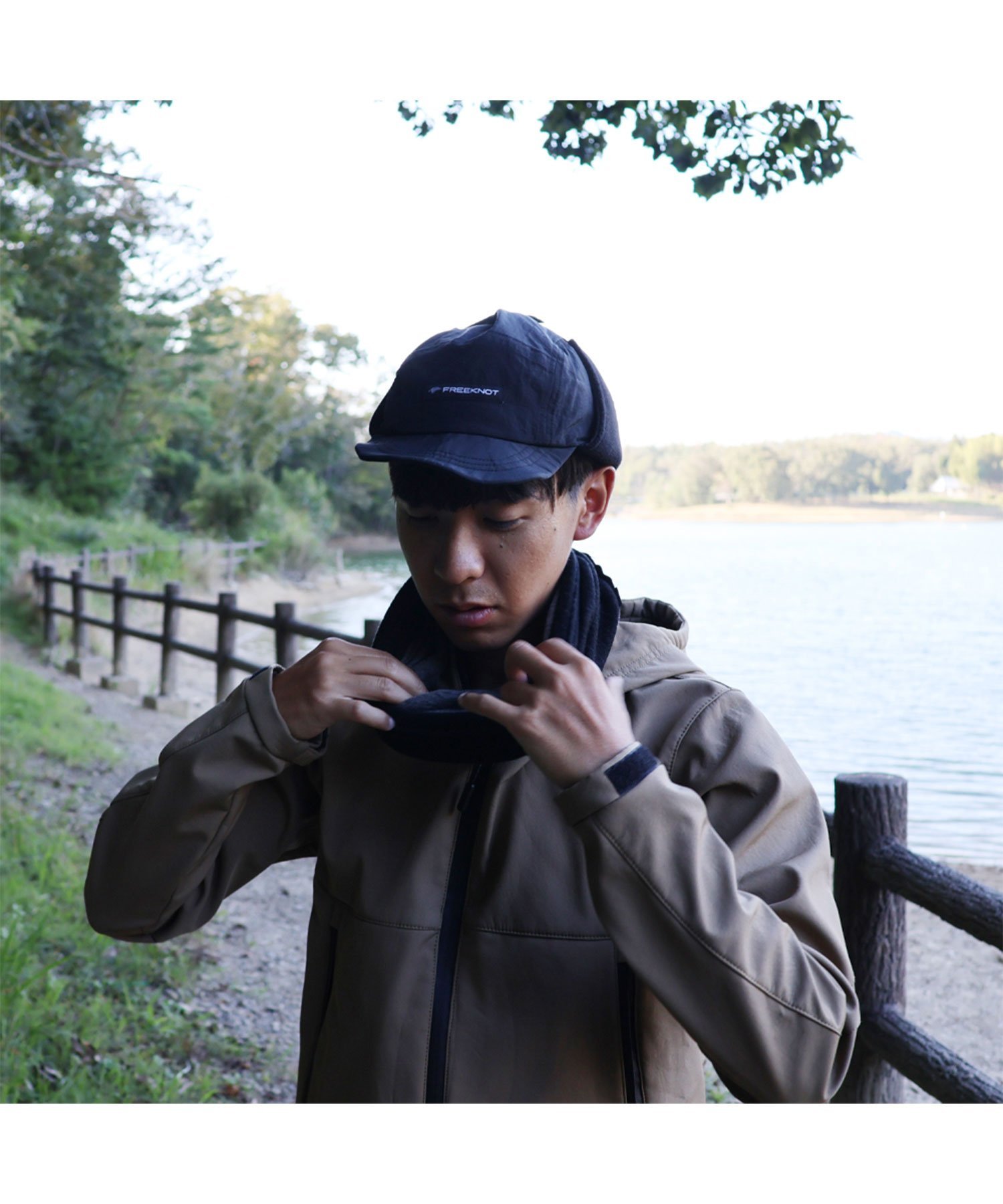 FREEKNOT レイヤーテック 2wayネックウォーマー F:ブラック フリーノット ファッション雑貨 マフラー・ストール・ネックウォーマー ブラック【送料無料】