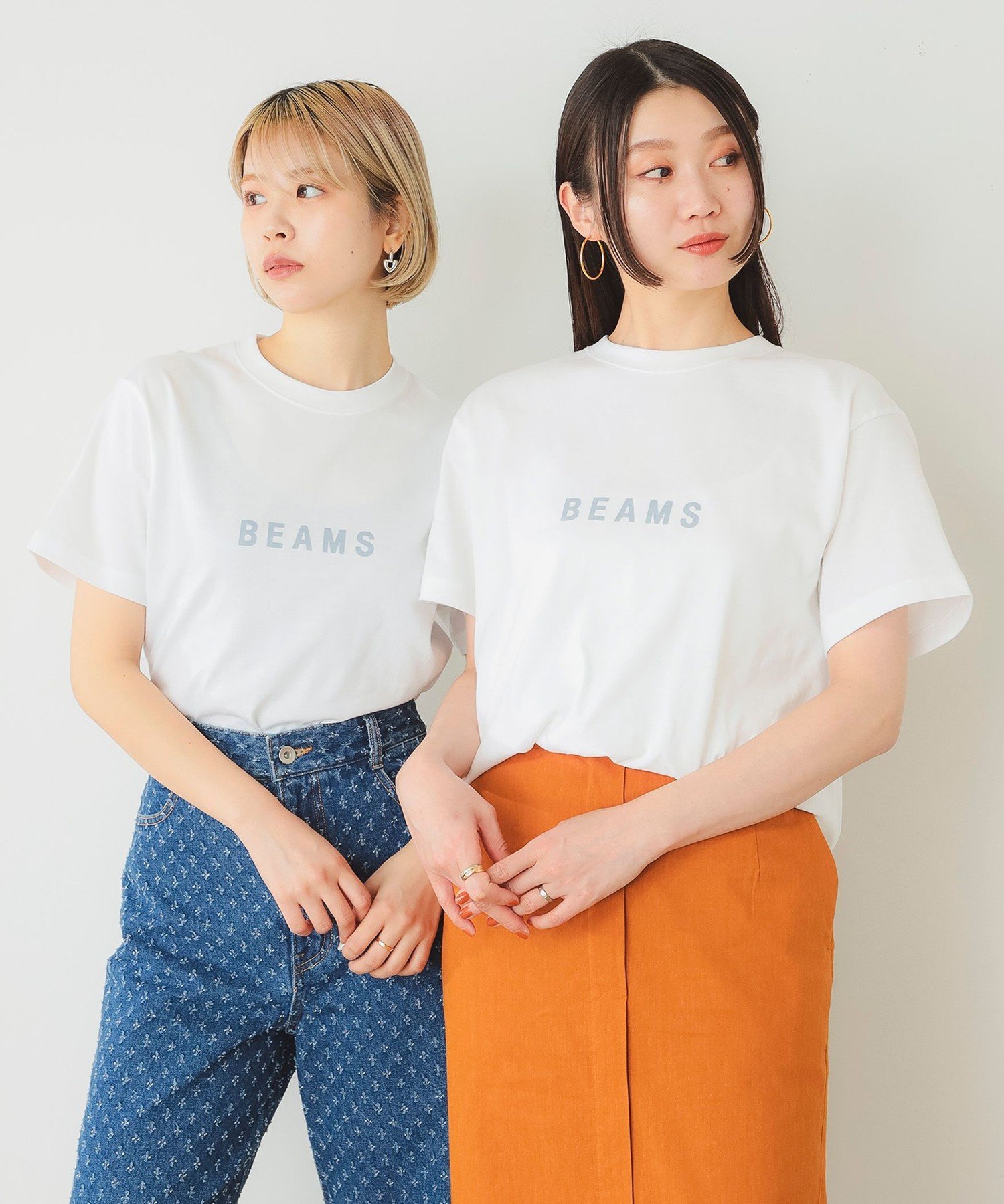 BEAMS BEAMS / ロゴ Tシャツ 24SS ビームス メン トップス カットソー・Tシャツ ホワイト ブラック ブラウン【送料無料】