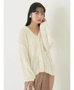 【SALE/30%OFF】earth music&ecology ぽこぽこヤーンカーディガン アースミュージック&エコロジー トップス カーディガン ホワイト ...