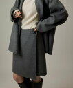 【SALE/30%OFF】ROPE' ラムリバーラップミニスカート ロペ スカート その他のスカート グレー ホワイト【送料無料】