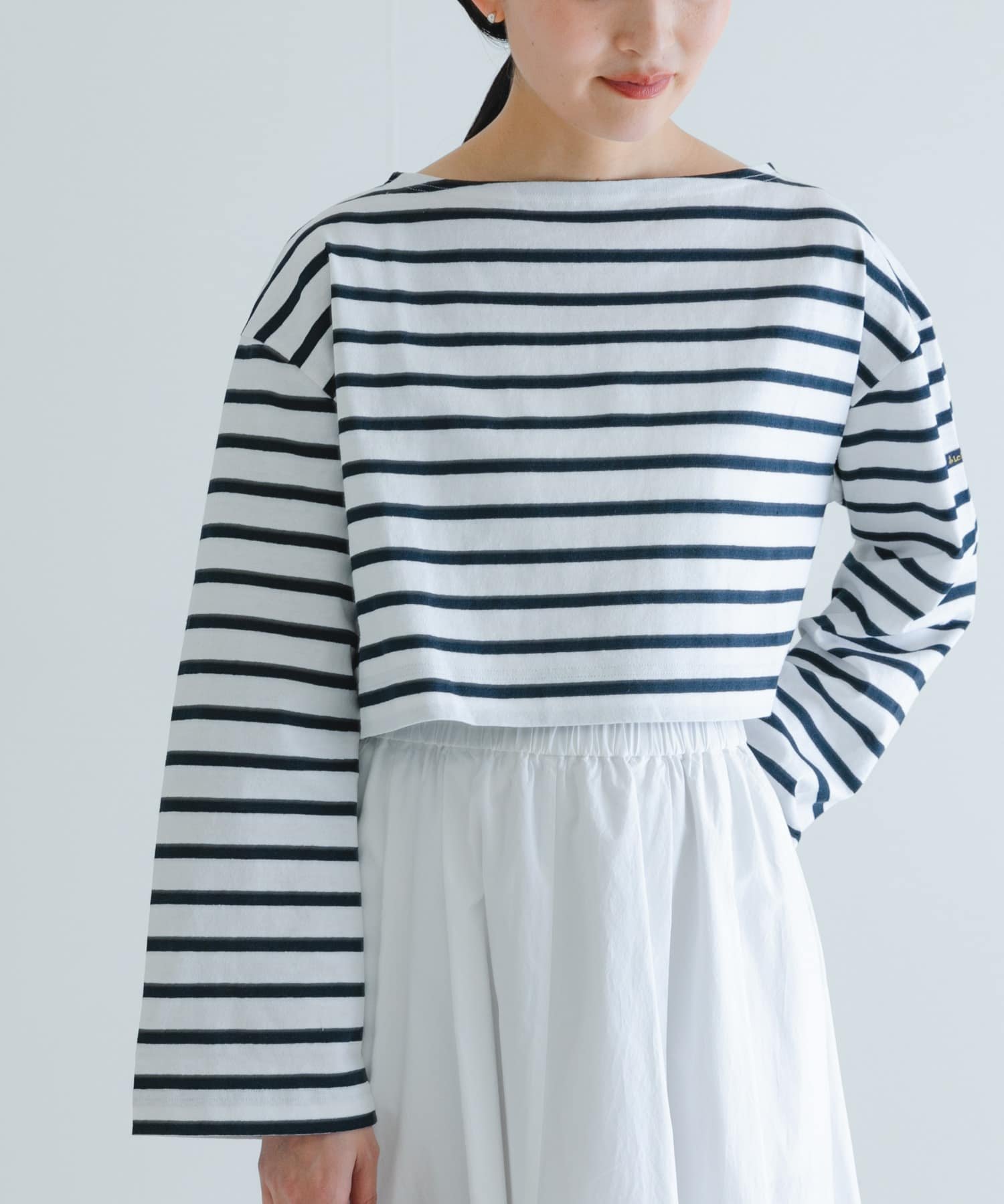 【SALE／60%OFF】URBAN RESEARCH 『別注』Le minor*UR Border cropped T-shirts アーバンリサーチ トップス カットソー・Tシャツ【送料無料】