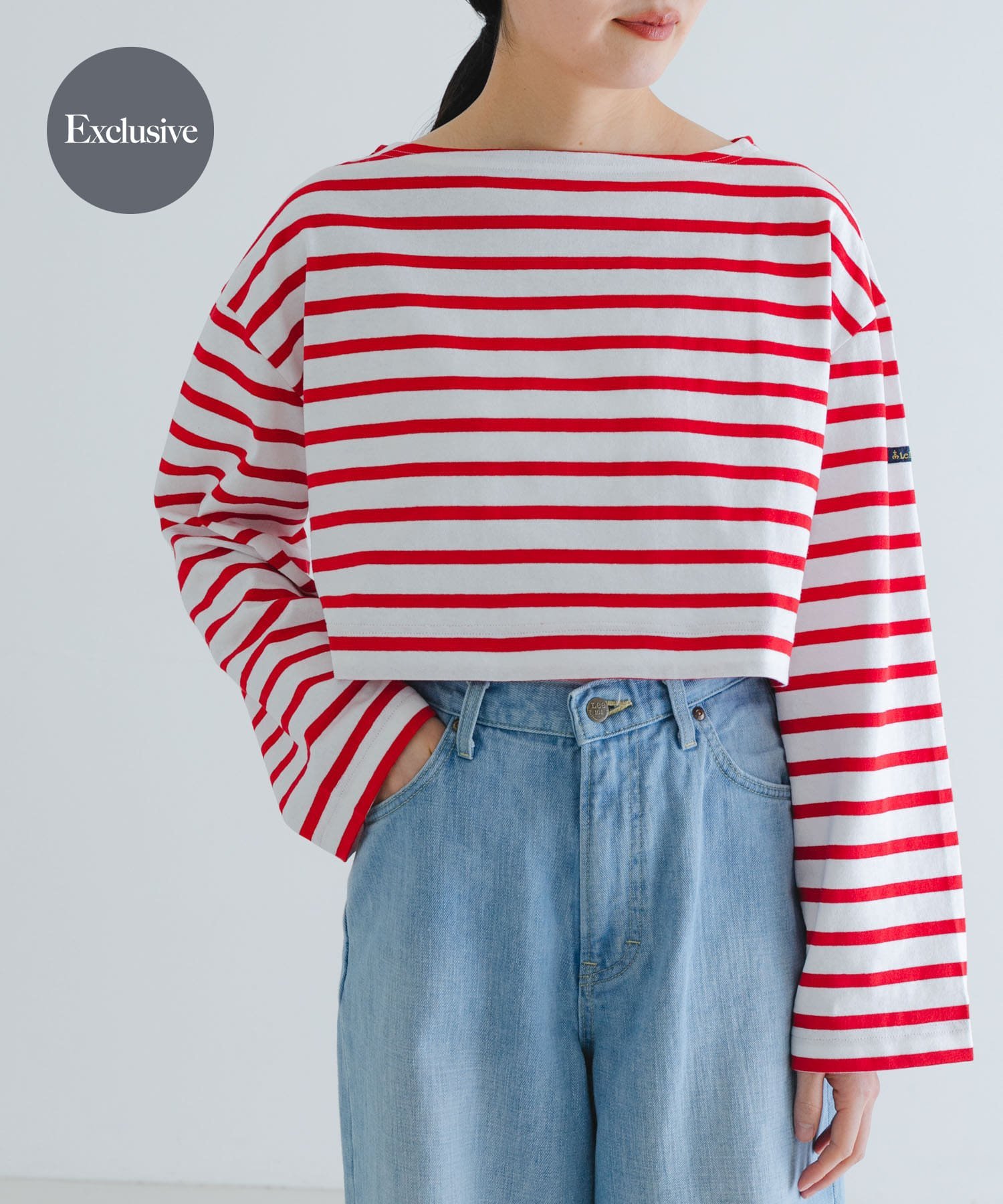 【SALE／60%OFF】URBAN RESEARCH 『別注』Le minor*UR Border cropped T-shirts アーバンリサーチ トップス カットソー・Tシャツ【送料無料】