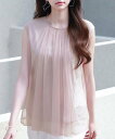 【SALE/17%OFF】SAISON DE PAPILLON チュール素材ノースリーブブラウス セゾン・ド・パピヨン トップス シャツ・ブラウス ピンク ブラ...