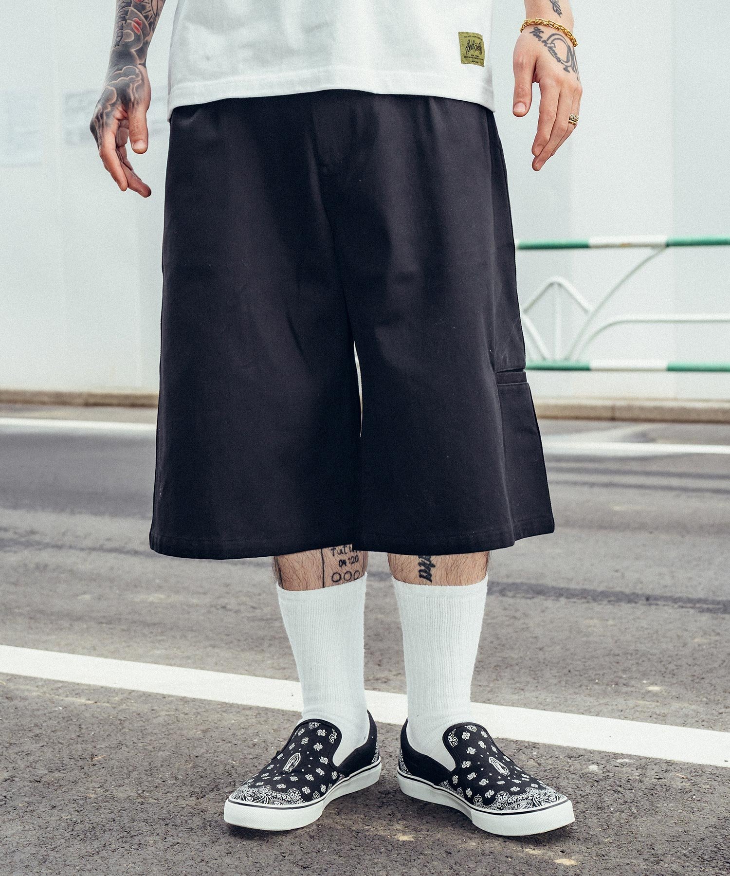 Subciety Bamuda work pants サブサエティ パンツ チノパンツ ベージュ ブラック