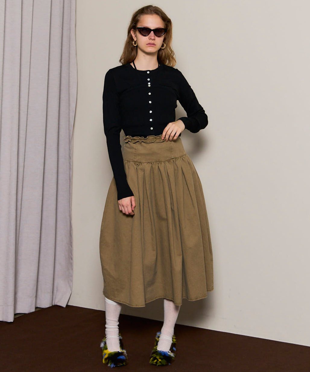 MAISON SPECIAL Waist Frill Mid-length Skirt メゾンスペシャル スカート ミディアムスカート