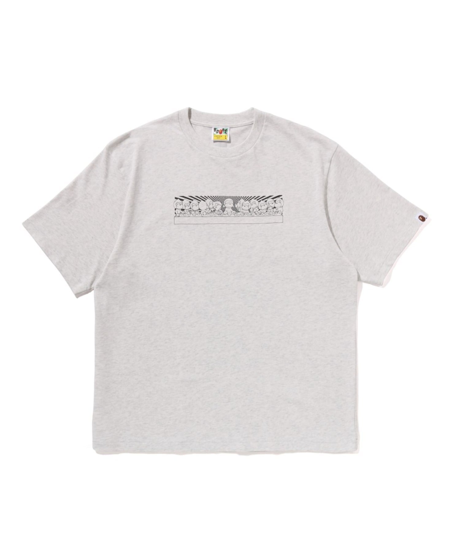 A BATHING APE BABY MILO GRAPHIC RELAXED FIT TEE ア ベイシング エイプ トップス カットソー・Tシャツ グレー ブラック イエロー【送料無料】