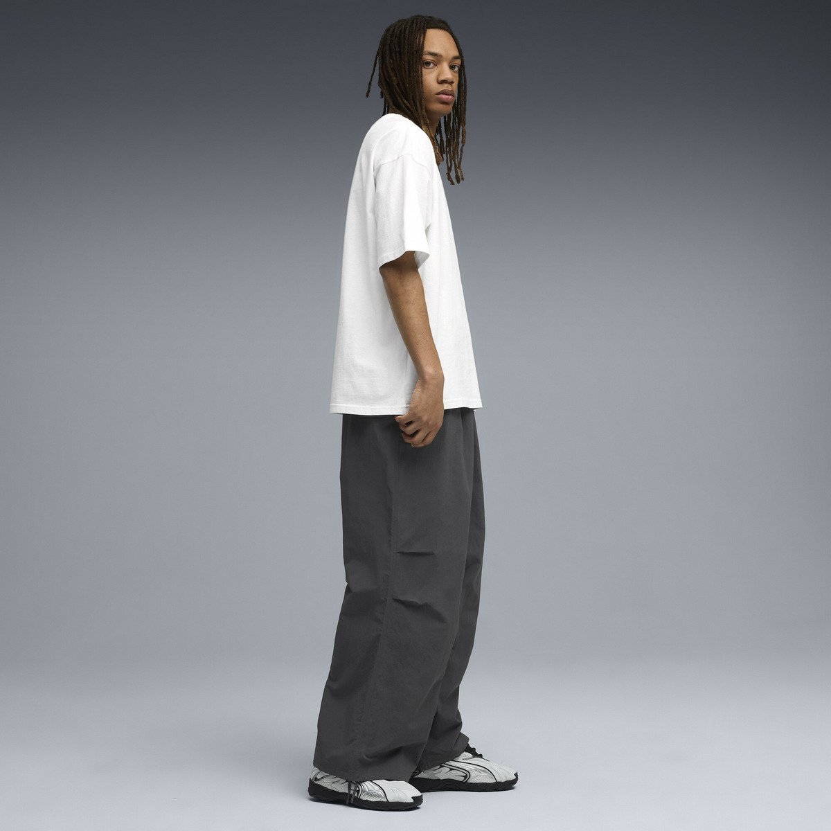 【SALE／30%OFF】PUMA メンズ ワードローブ ESS オーバーサイズド パラシュート パンツ プーマ パンツ その他のパンツ グレー【送料無料】