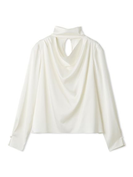 FRAY I.D サテンドレープブラウス フレイ アイディー トップス シャツ・ブラウス ホワイト【送料無料】のサムネイル