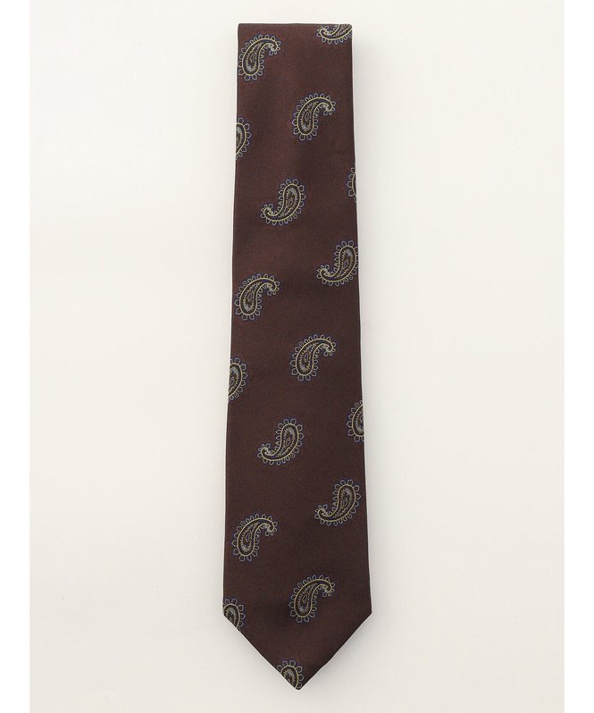 Aquascutum MEN 【UK Traditional】Paisley Tie アクアスキュータム スーツ・フォーマル ネクタイ・蝶ネクタイ ブラウン【送料無料】