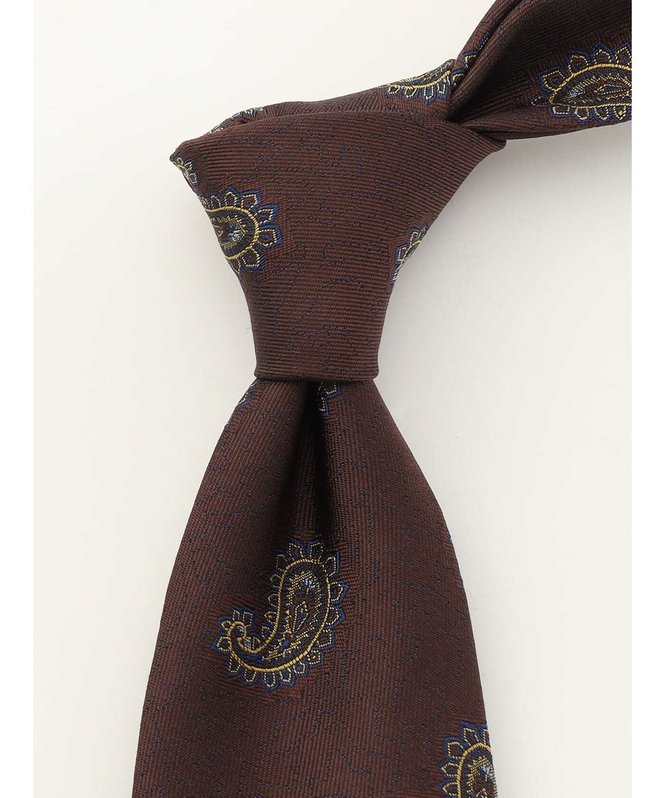 Aquascutum MEN 【UK Traditional】Paisley Tie アクアスキュータム スーツ・フォーマル ネクタイ・蝶ネクタイ ブラウン【送料無料】