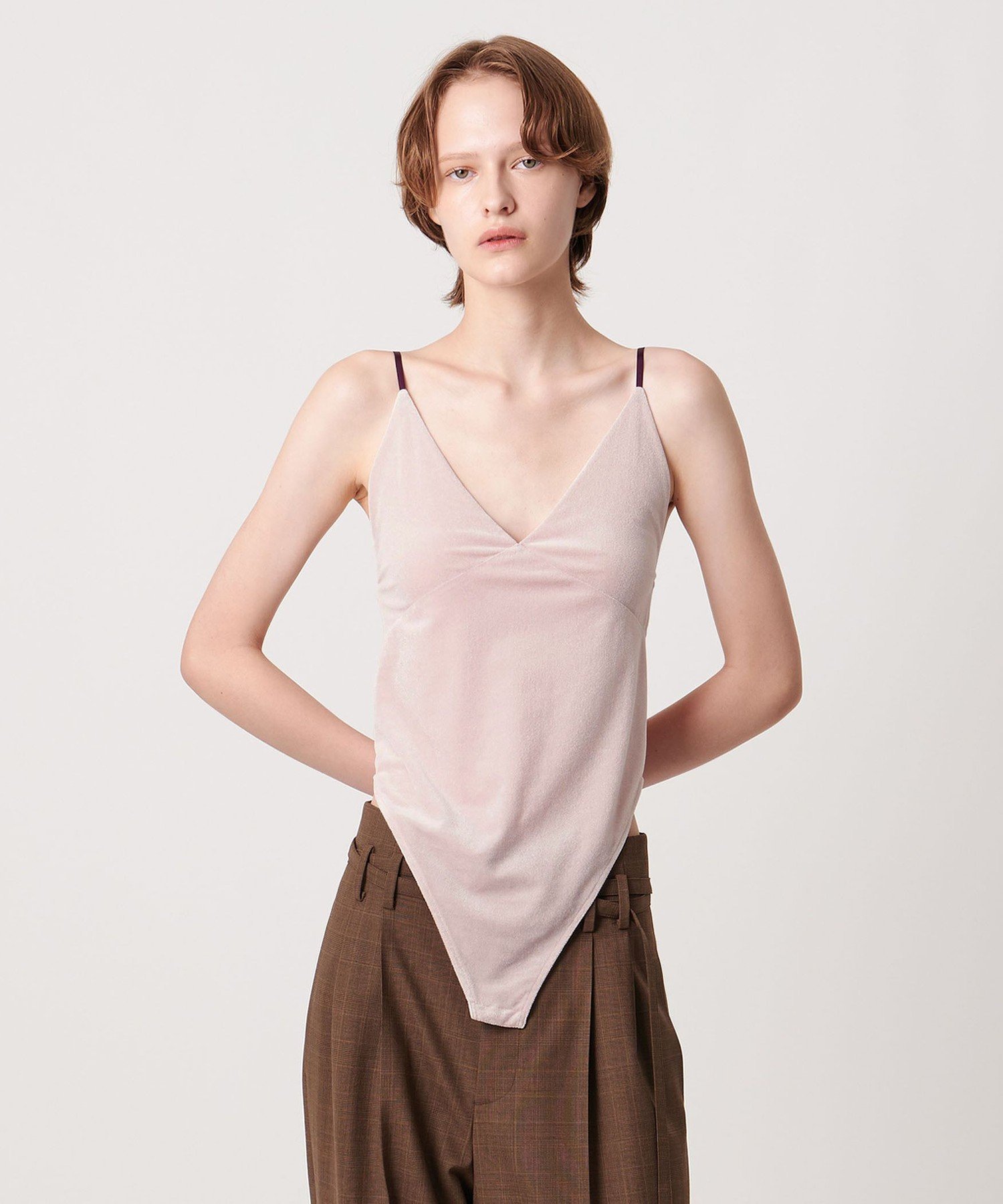 【SALE／50%OFF】AEWEN MATOPH ＜AEWEN MATOPH＞ベロア ロンパース ユナイテッドアローズ アウトレット トップス キャミソール ピンク【送料無料】